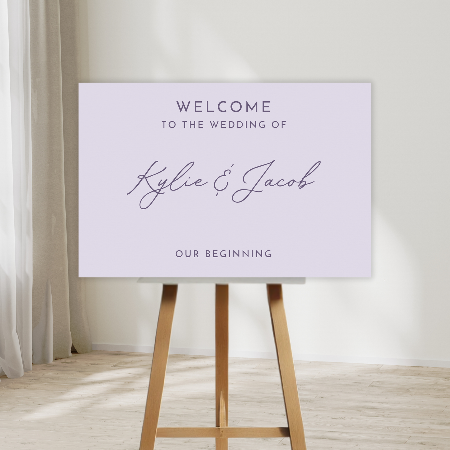 Minimal Modern Wedding Welcome Sign