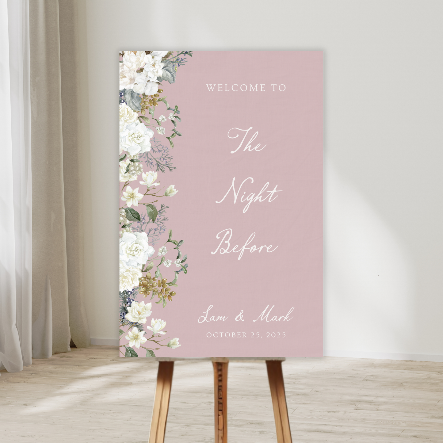 Vintage Romance The Night Before Rehearsal Dinner Welcome Sign