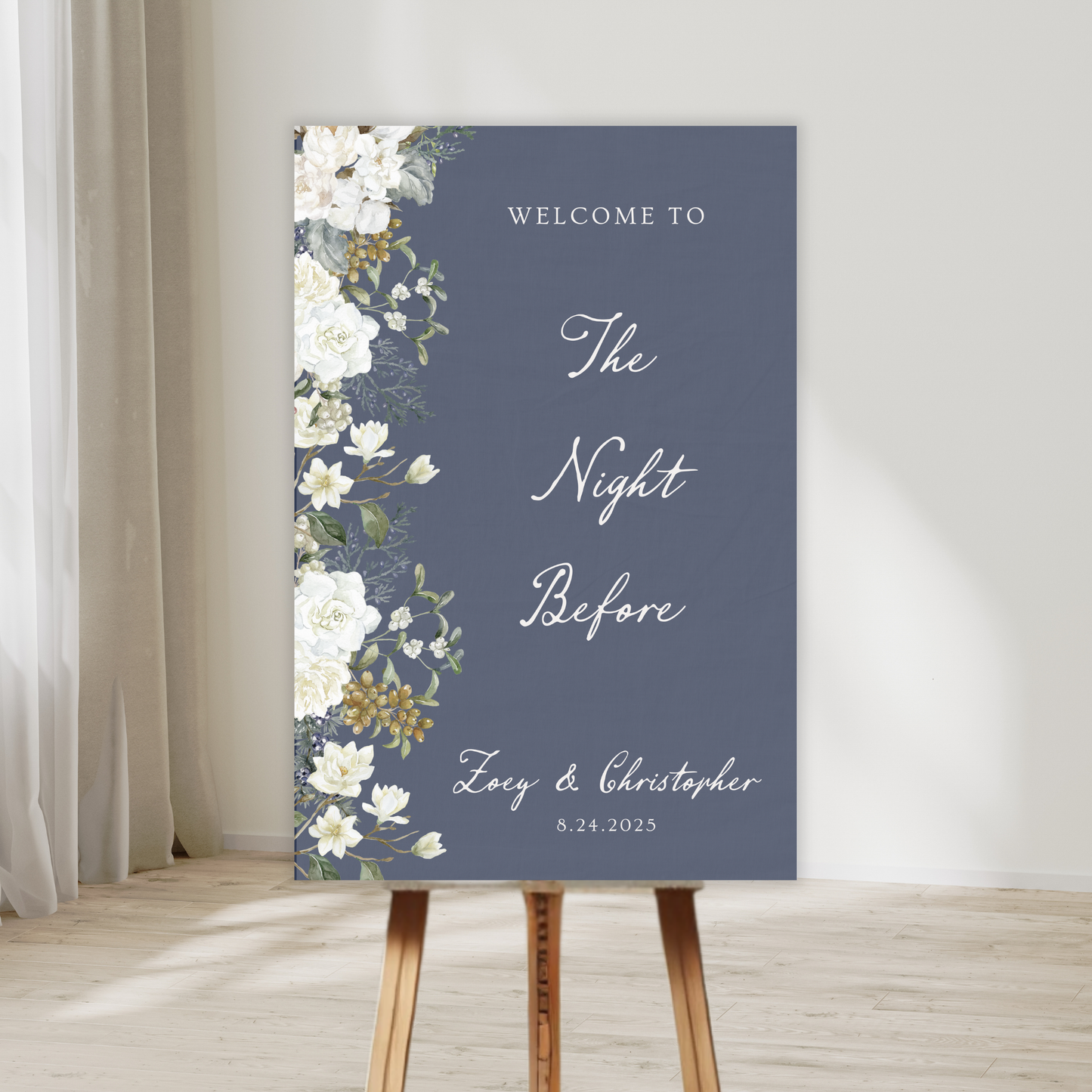 Vintage Romance The Night Before Rehearsal Dinner Welcome Sign