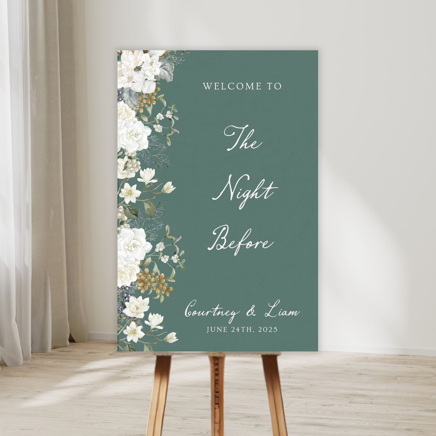 Vintage Romance The Night Before Rehearsal Dinner Welcome Sign
