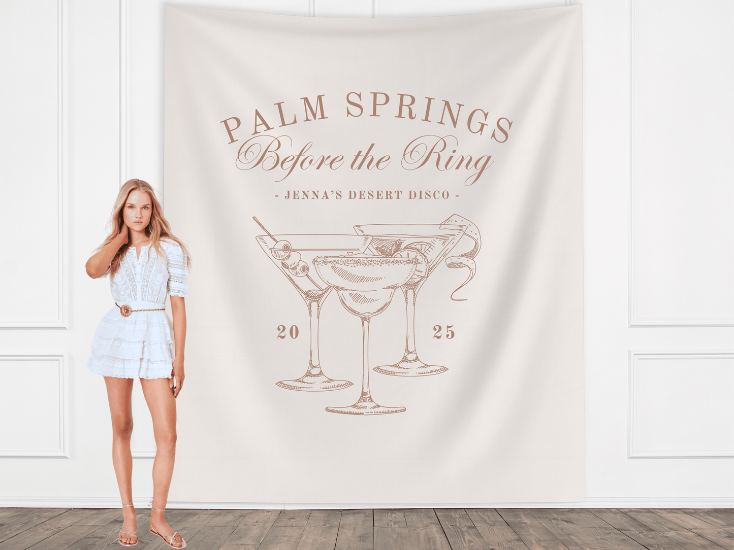 Luxury Custom Bachelorette Social Club Banner Backdrop
