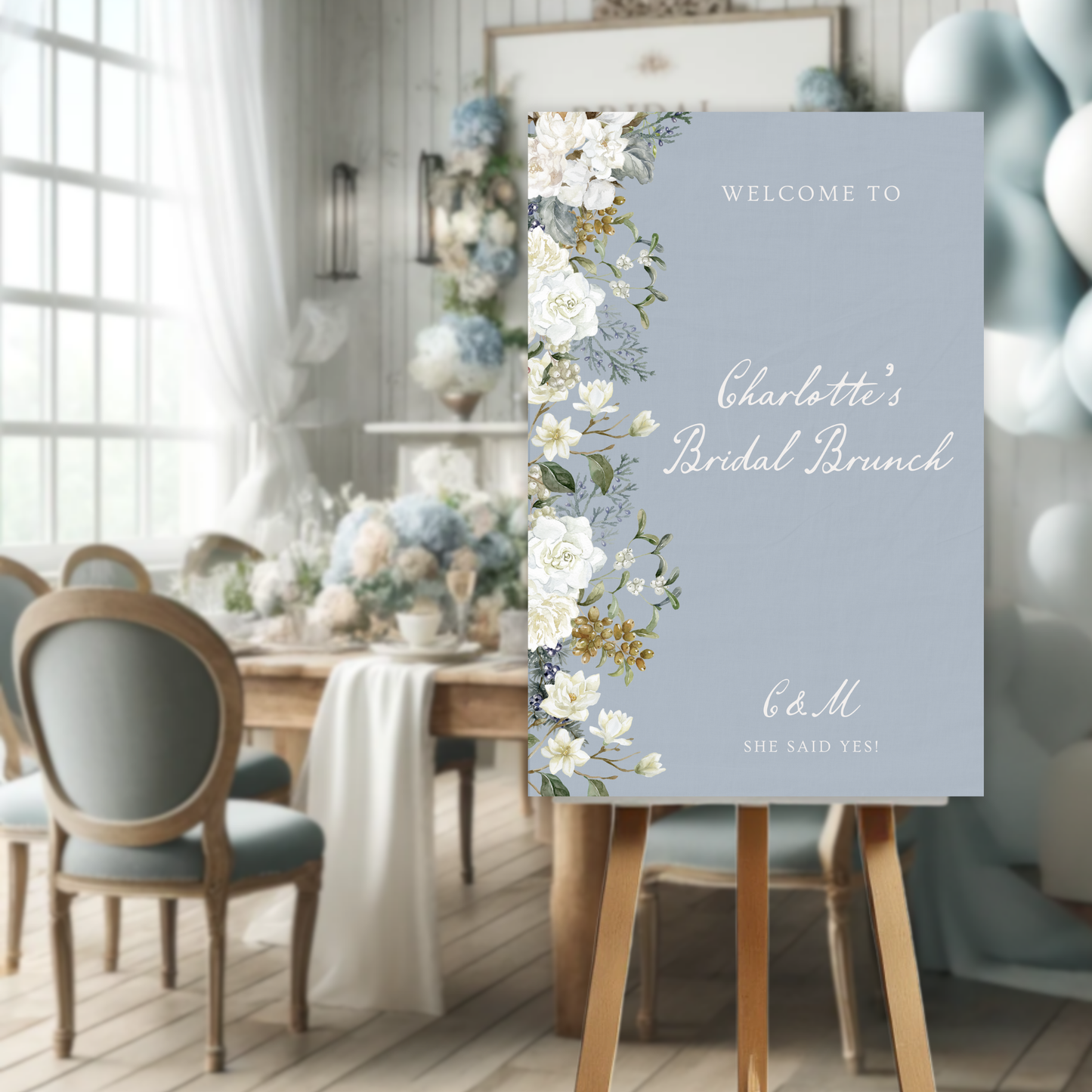 Vintage Romance Bridal Shower Welcome Sign