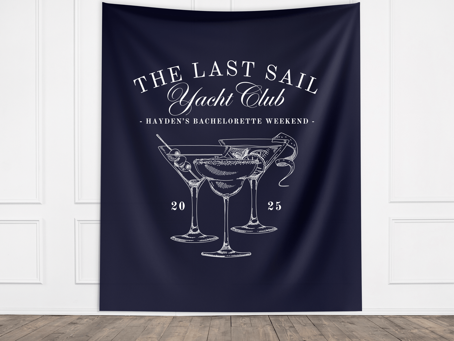 Luxury Custom Bachelorette Social Club Banner Backdrop