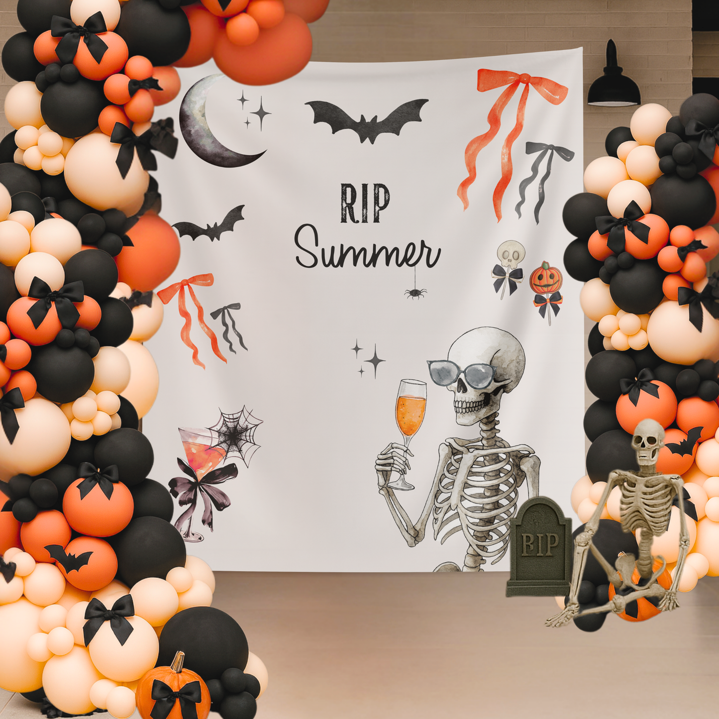 Bows & Bubbles Halloween Party Banner
