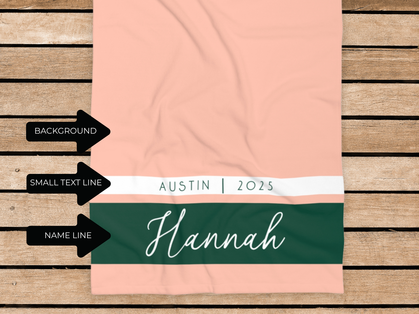 Custom Solid Beach Towel