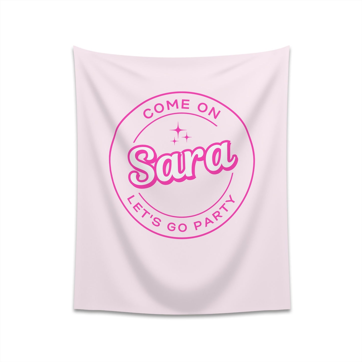 Come On Let's Go Party Customizable Birthday Backdrop | Pink Doll Party Personalized Banner | Let's Bachelorette Party | Girl Birthday Party
