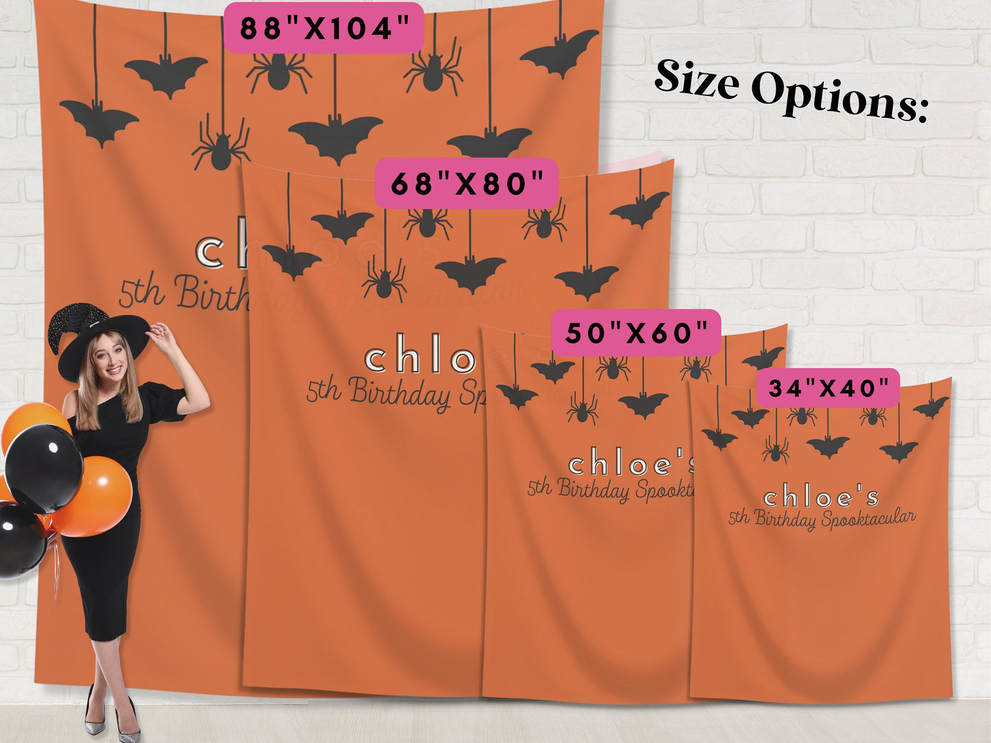 Completely Customizable Halloween Spooktacular Party Banner | Baby Shower, Birthday or Halloween Party Backdrop | Little Boo | Spooky One