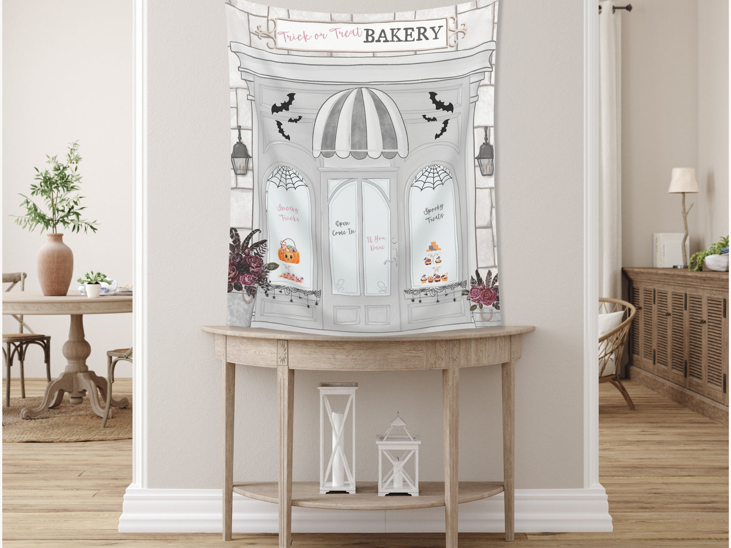 Spooky Vibes Bakery Kids Birthday Party - Trick or Treat - Cupcakes - Boo-kery - October Halloween Baby Shower Décor - Custom Backdrop