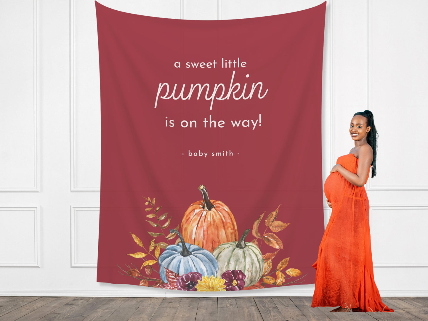 Our little Pumpkin Banner Fall Party - Pumpkin Patch - Oh Hey Pumpkin - Our Little Pumpkin - October Halloween Baby Shower Décor - Custom Backdrop
