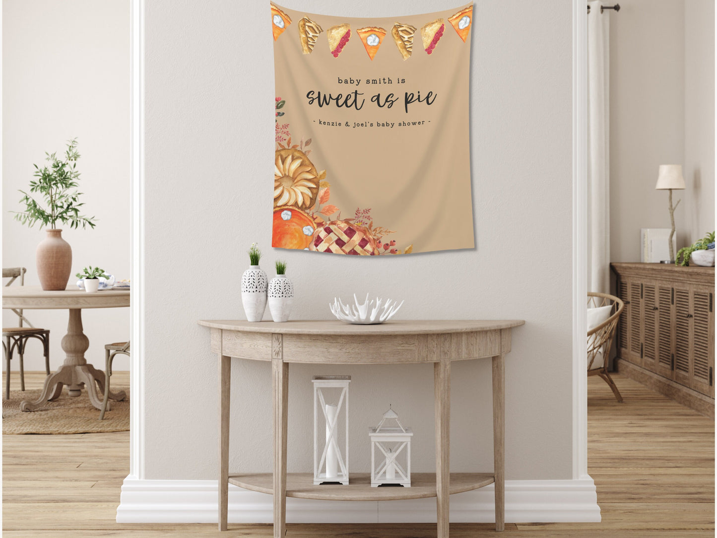 Sweet as Pie Banner Fall Party - November Thanksgiving Birthday Party - Baby Shower Décor - Custom Backdrop - Bridal Shower - Engagement Part - Pumpkin Pie