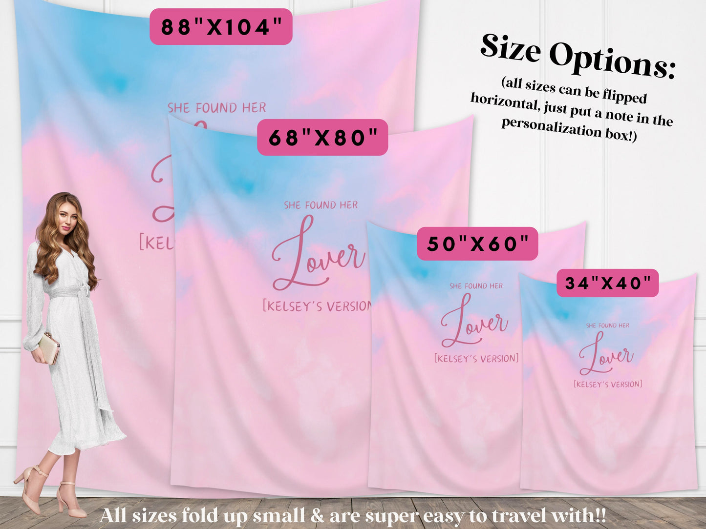 Lover Bride's Version Custom Banner | She Found Her Lover Bachelorette Party | Bride Gift | Personalized Bridal Shower Backdrop | Bride Era