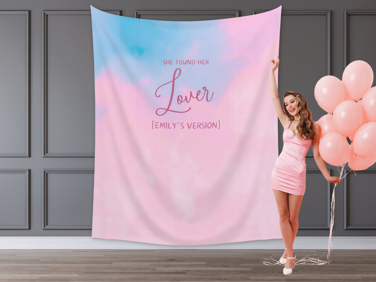 Lover Bride's Version Custom Banner | She Found Her Lover Bachelorette Party | Bride Gift | Personalized Bridal Shower Backdrop | Bride Era