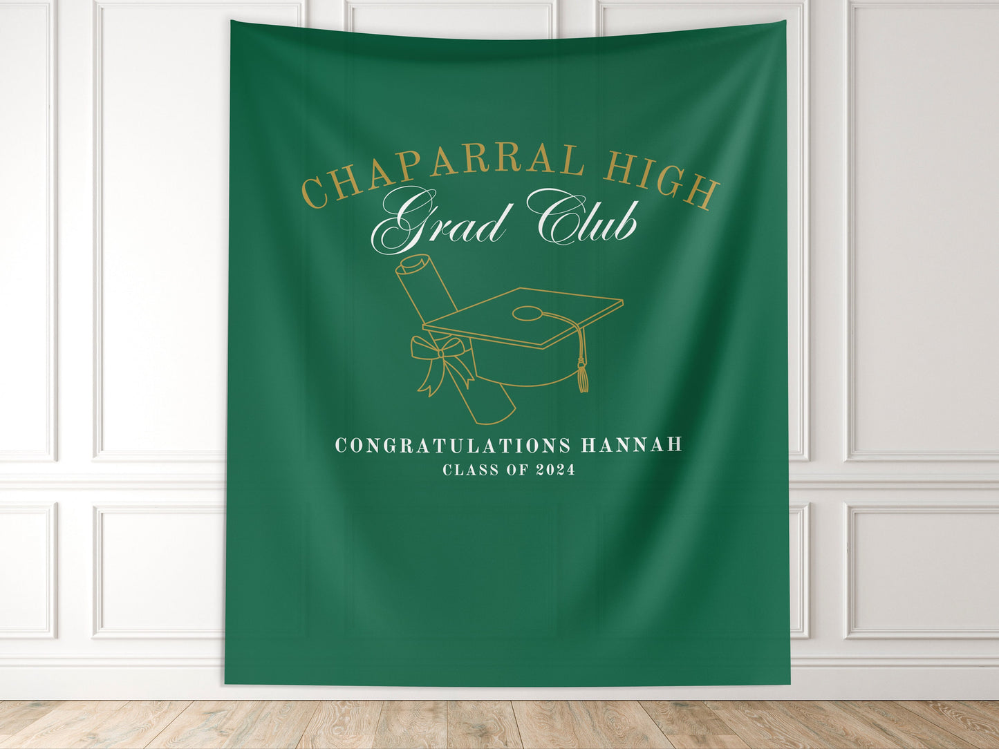 Class of 2025 Social Club Custom Graduation Party Backdrop, Luxury Personalized School Colors Banner, High School Graduation, College Grad
