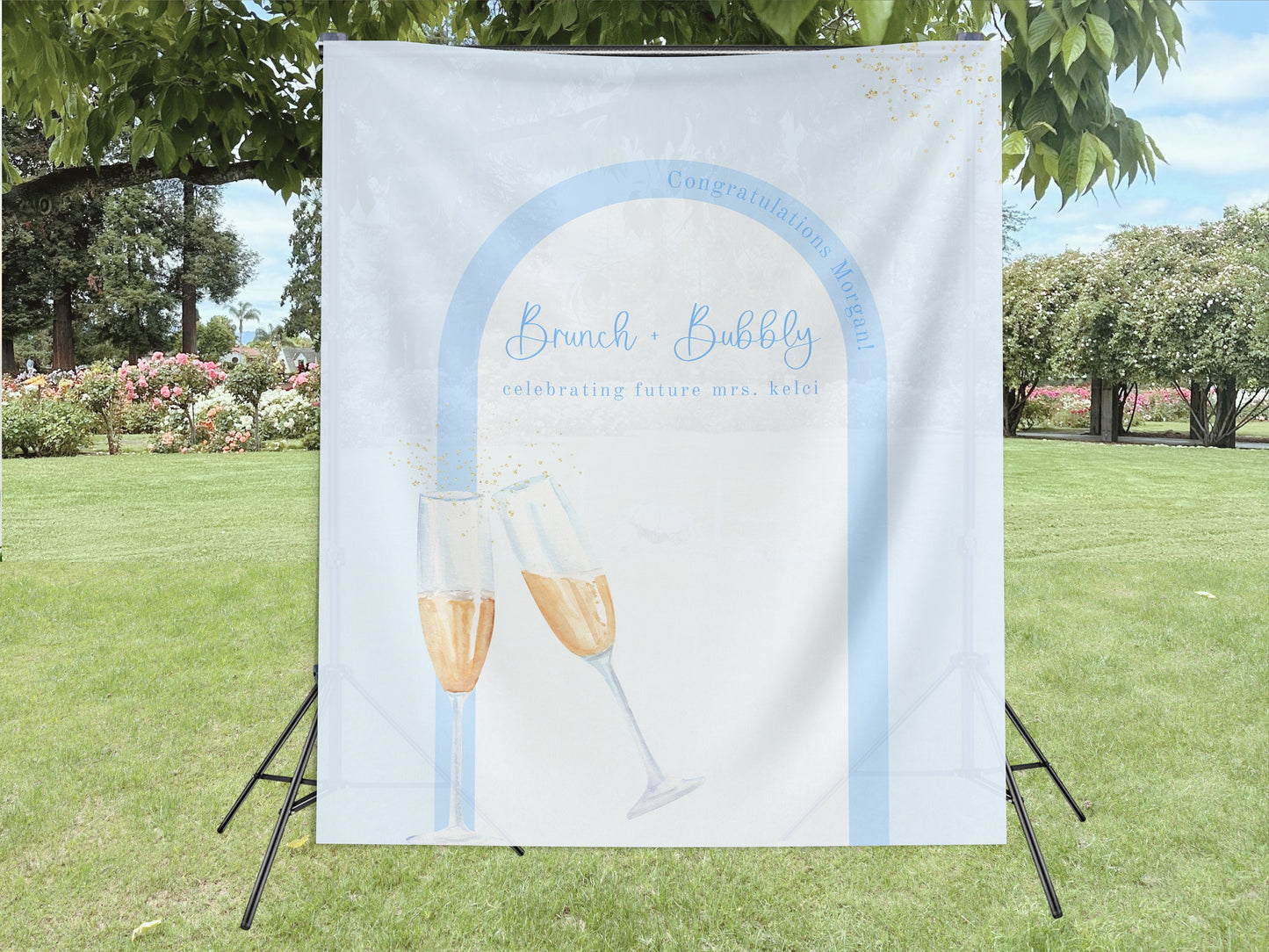 Brunch & Bubbly Bridal Shower Custom Banner, Future Mrs. Banner, Champagne Backdrop, Minimalist Bridal Shower, Engagement Party, Wedding