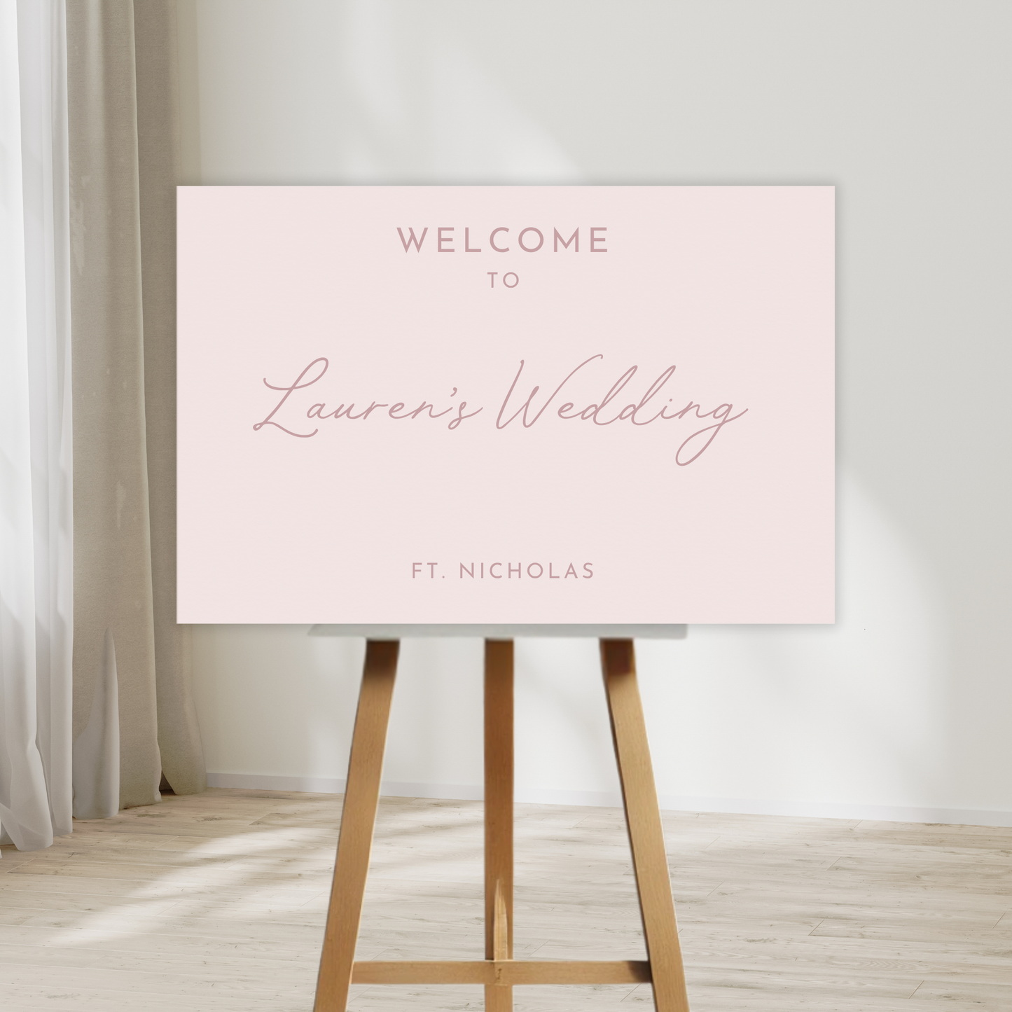 Minimal Modern Wedding Welcome Sign