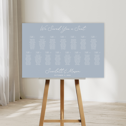 Minimal Modern Wedding Seating Chart Sign