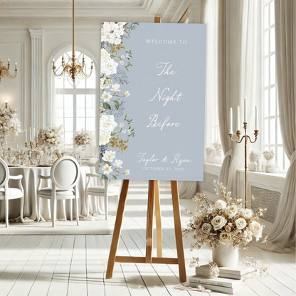 Vintage Romance The Night Before Rehearsal Dinner Welcome Sign