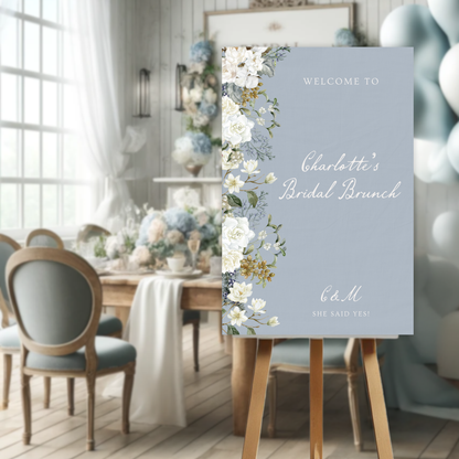 Vintage Romance Bridal Shower Welcome Sign