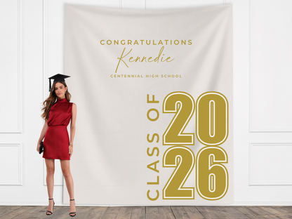 Class of 2026 Modern Custom Graduation Banner