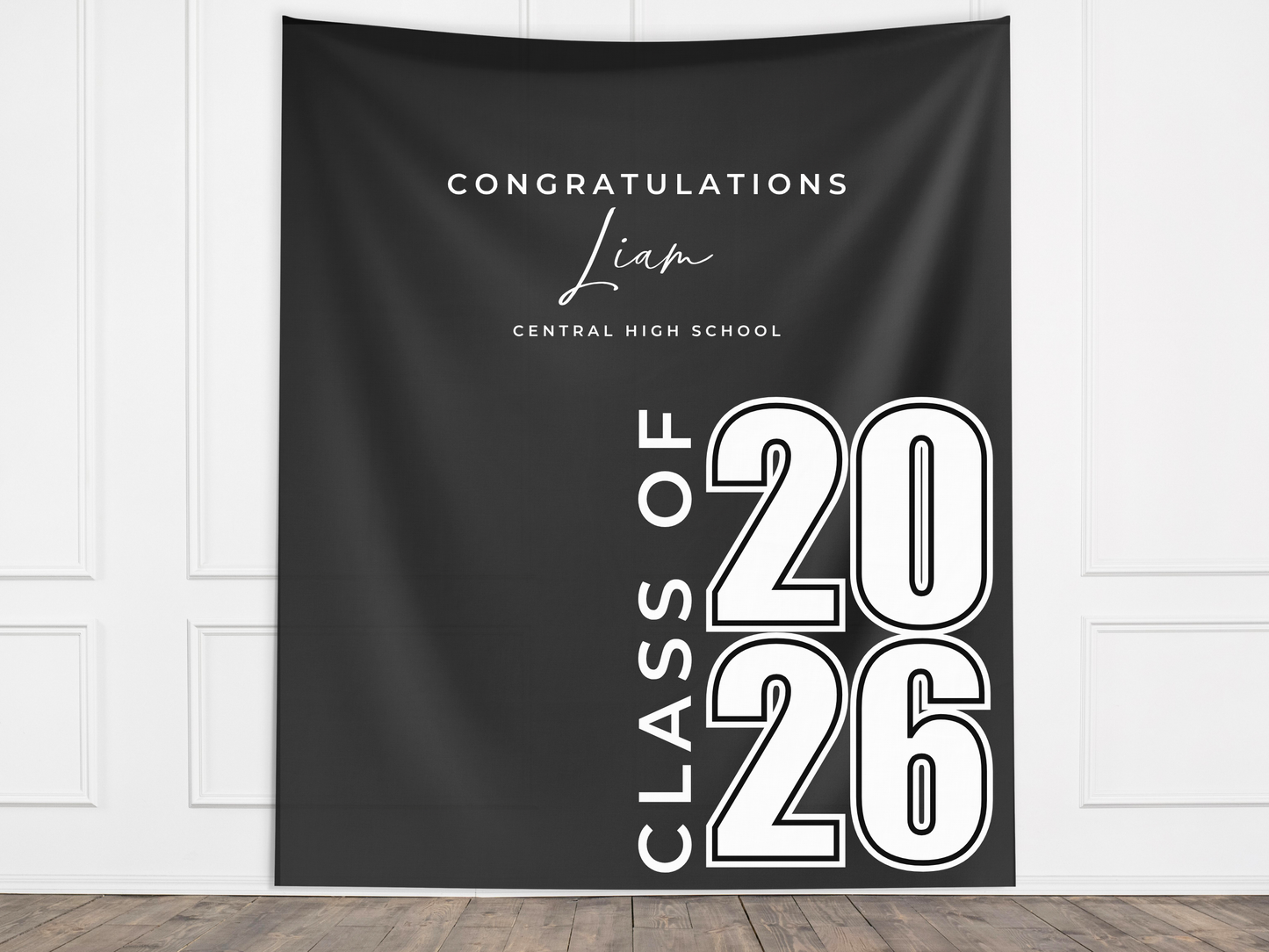 Class of 2026 Modern Custom Graduation Banner