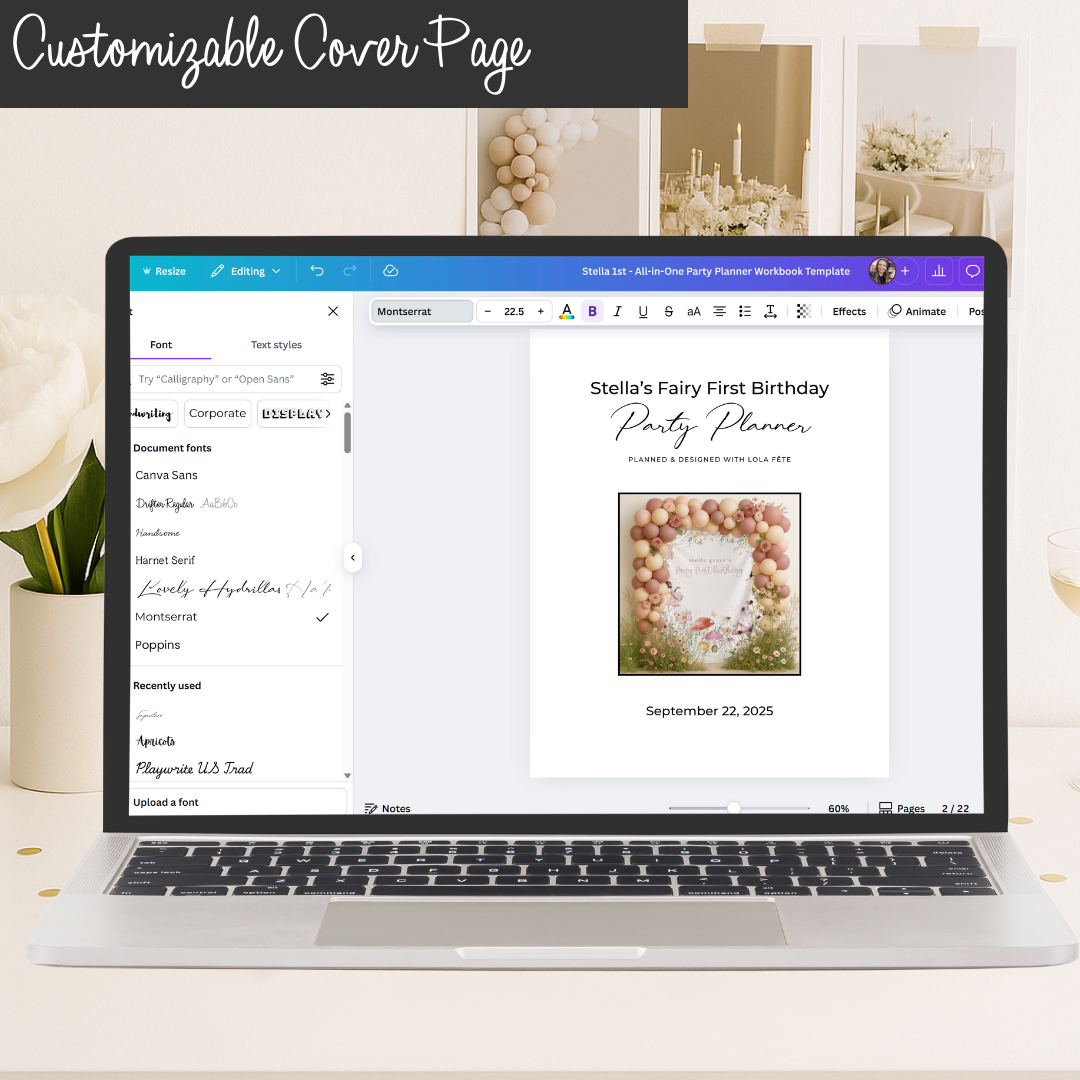All-in-One Party Planner Workbook (PDF + Canva)