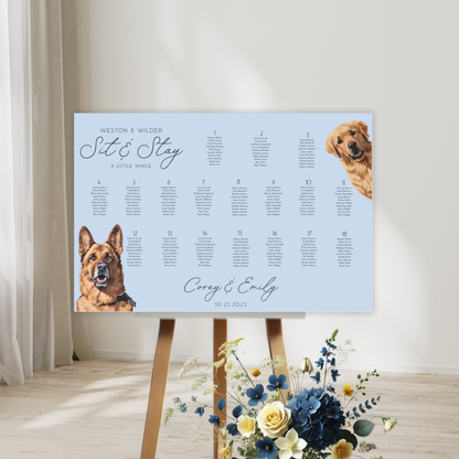 Fido Says Sit & Stay Dog Wedding Seating Chart