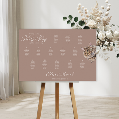 Fido Says Sit & Stay Dog Wedding Seating Chart
