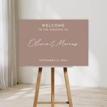 Minimal Modern Wedding Welcome Sign