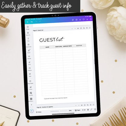 All-in-One Party Planner Workbook (PDF + Canva)