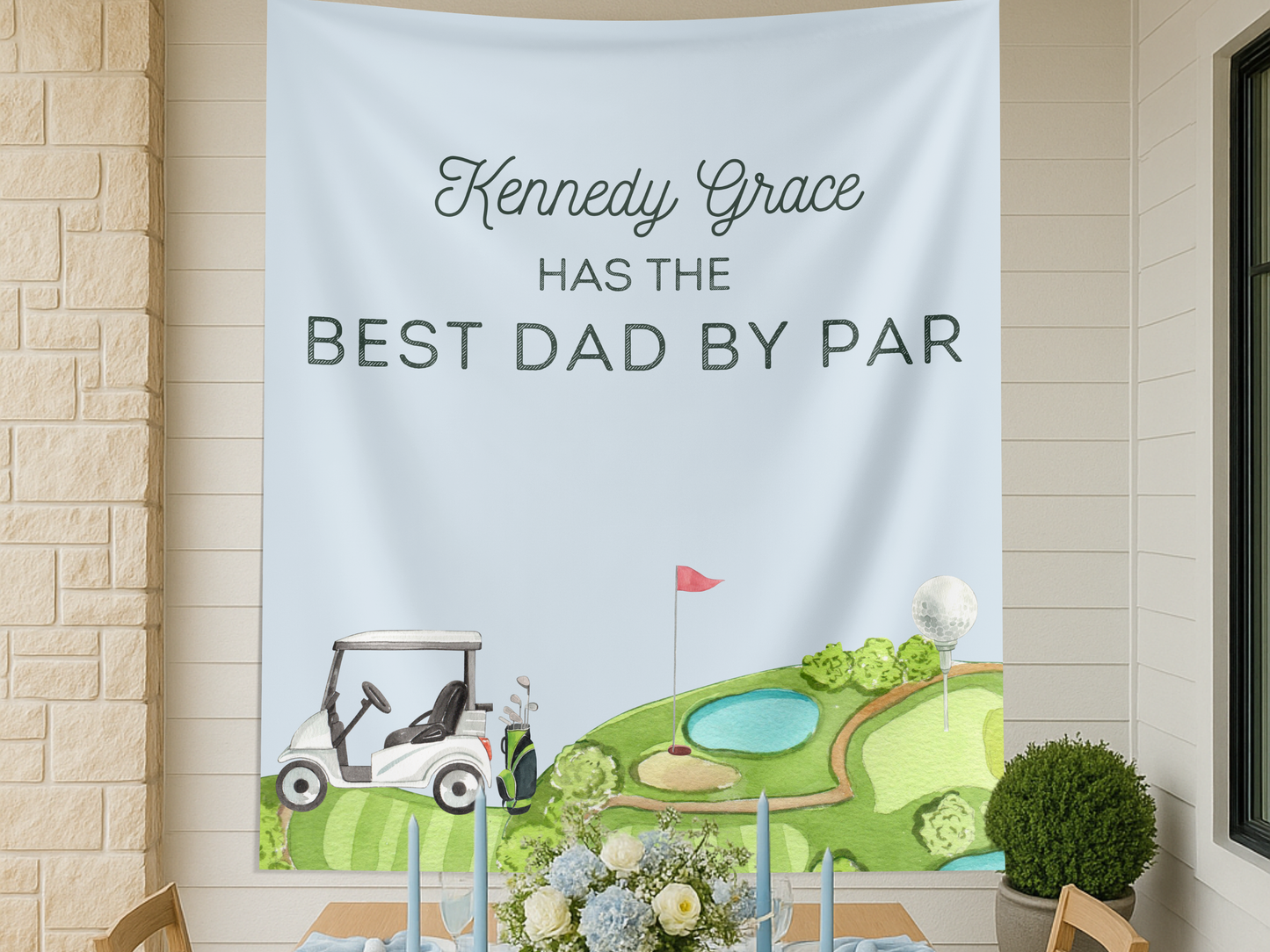 Best Dad By Par Banner Father's Day Golf Gift