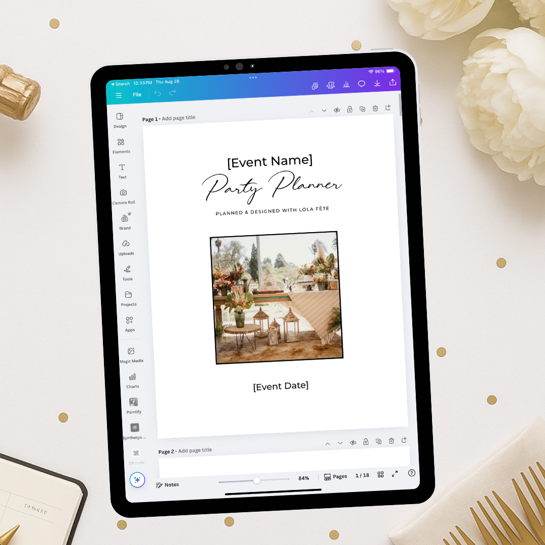 All-in-One Party Planner Workbook (PDF + Canva)
