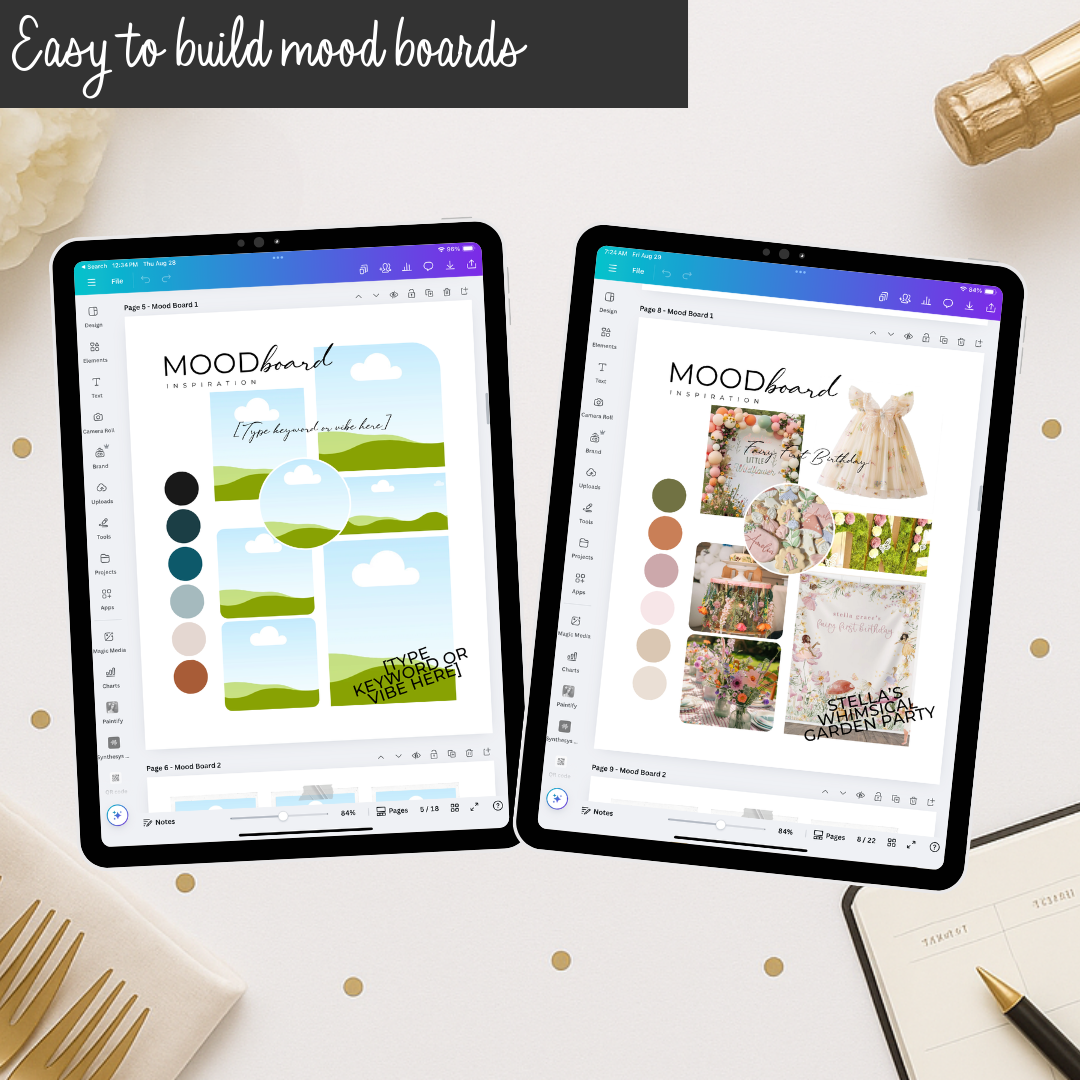 All-in-One Party Planner Workbook (PDF + Canva)
