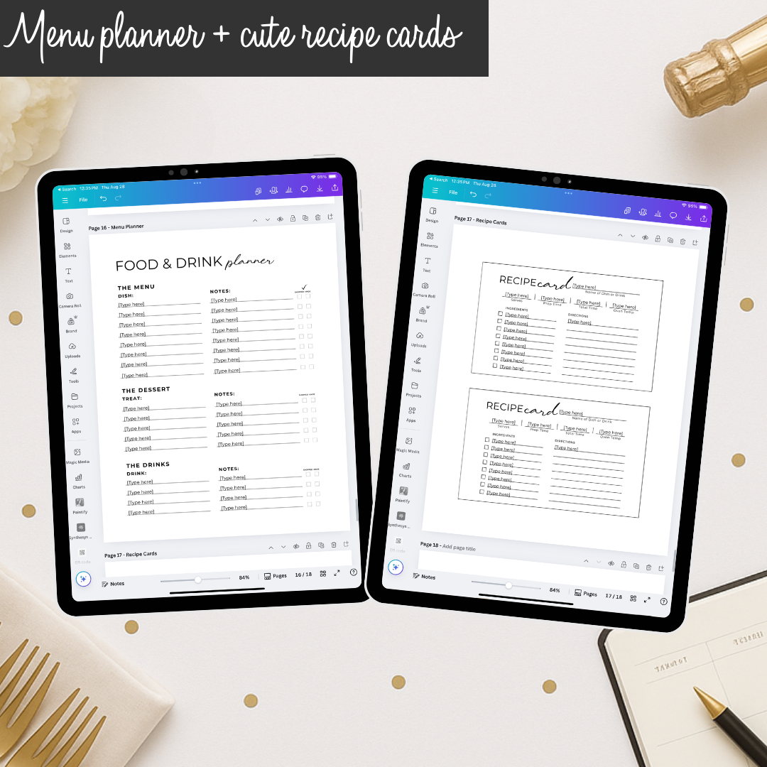 All-in-One Party Planner Workbook (PDF + Canva)
