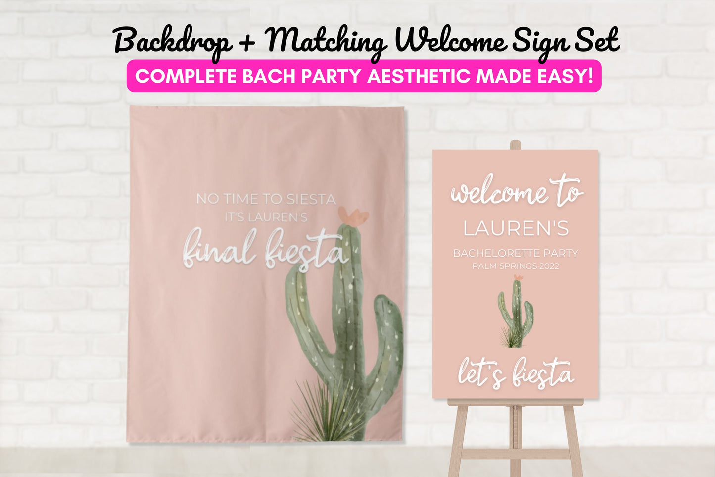 Cactus Love Final Fiesta Bachelorette Party Banner
