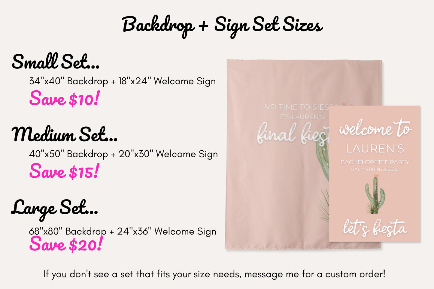 Cactus Love Final Fiesta Bachelorette Party Banner