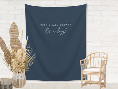Simple Solid Text Backdrop | Custom Two Line Banner Script and Block | Bachelorette, Engagement, Bridal Shower, Baby Shower, Birthday Party