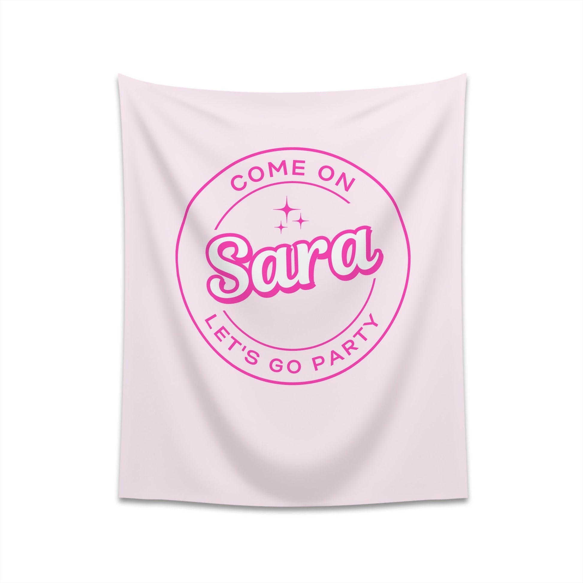 Come On Let's Go Party Customizable Birthday Backdrop | Pink Doll Party Personalized Banner | Let's Bachelorette Party | Girl Birthday Party