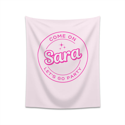 Come On Let's Go Party Customizable Birthday Backdrop | Pink Doll Party Personalized Banner | Let's Bachelorette Party | Girl Birthday Party