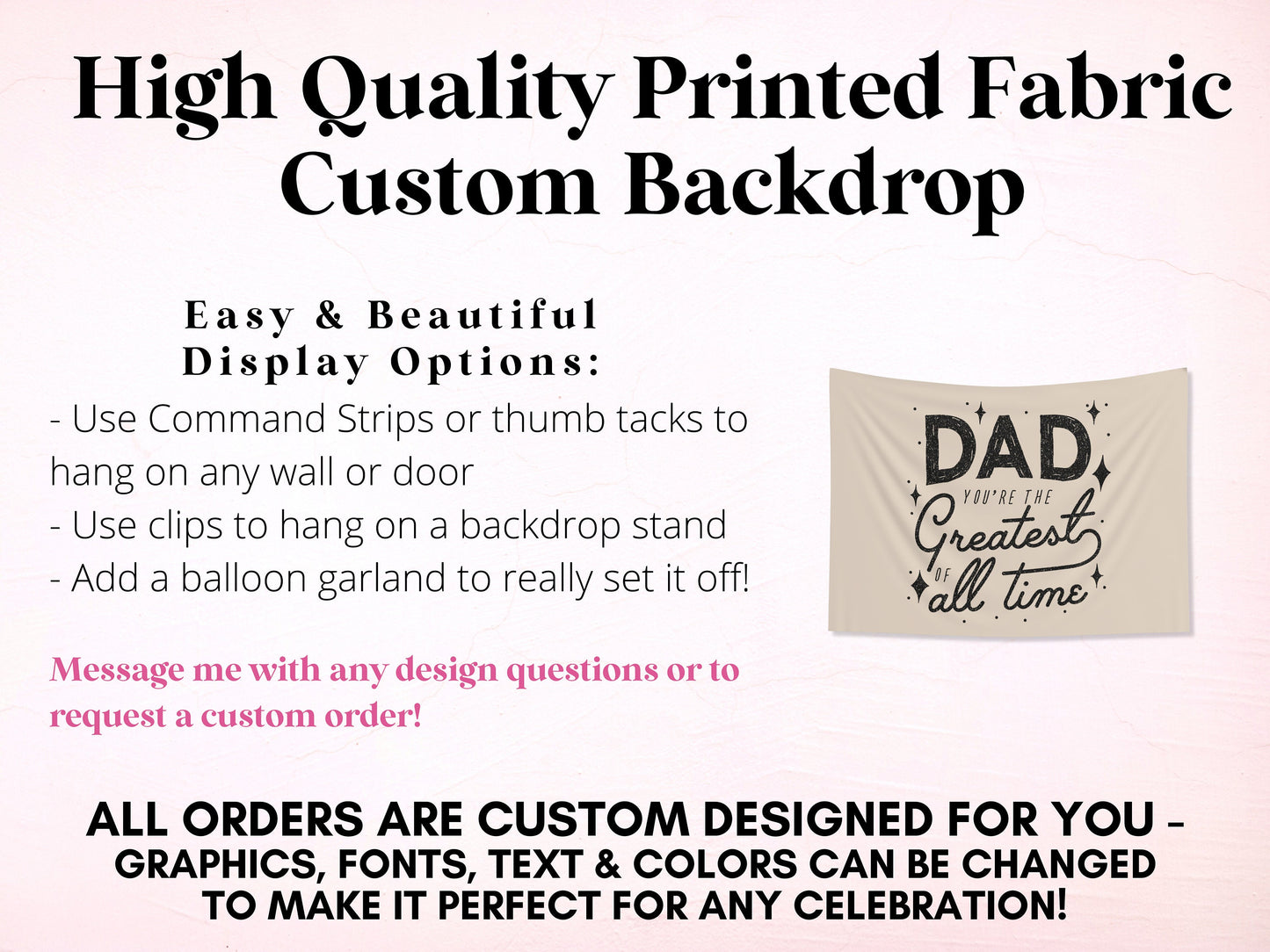 Father's Day Adventure Fabric Banner Father's Day Gift | Backdrop for Father's Day BBQ or Party