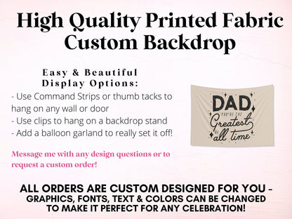 Father's Day Adventure Fabric Banner Father's Day Gift | Backdrop for Father's Day BBQ or Party