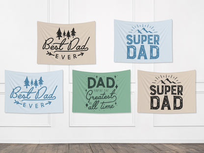 Father's Day Adventure Fabric Banner Father's Day Gift | Backdrop for Father's Day BBQ or Party