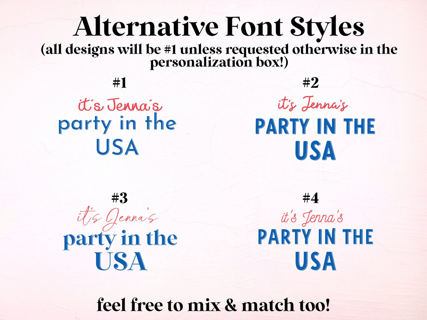 It's a Party in the USA Custom Text Party Backdrop | 4th of July Personalized Banner | Birthday, Bachelorette, 30th, Pool Party or BBQ Décor