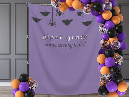 Completely Customizable Halloween Spooktacular Party Banner | Baby Shower, Birthday or Halloween Party Backdrop | Little Boo | Spooky One