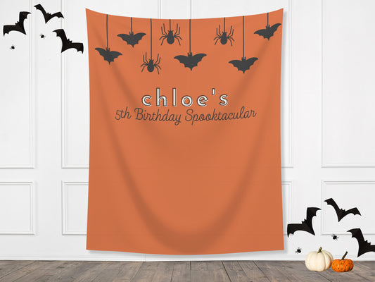 Completely Customizable Halloween Spooktacular Party Banner | Baby Shower, Birthday or Halloween Party Backdrop | Little Boo | Spooky One