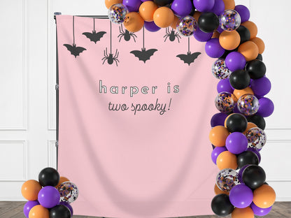 Completely Customizable Halloween Spooktacular Party Banner | Baby Shower, Birthday or Halloween Party Backdrop | Little Boo | Spooky One