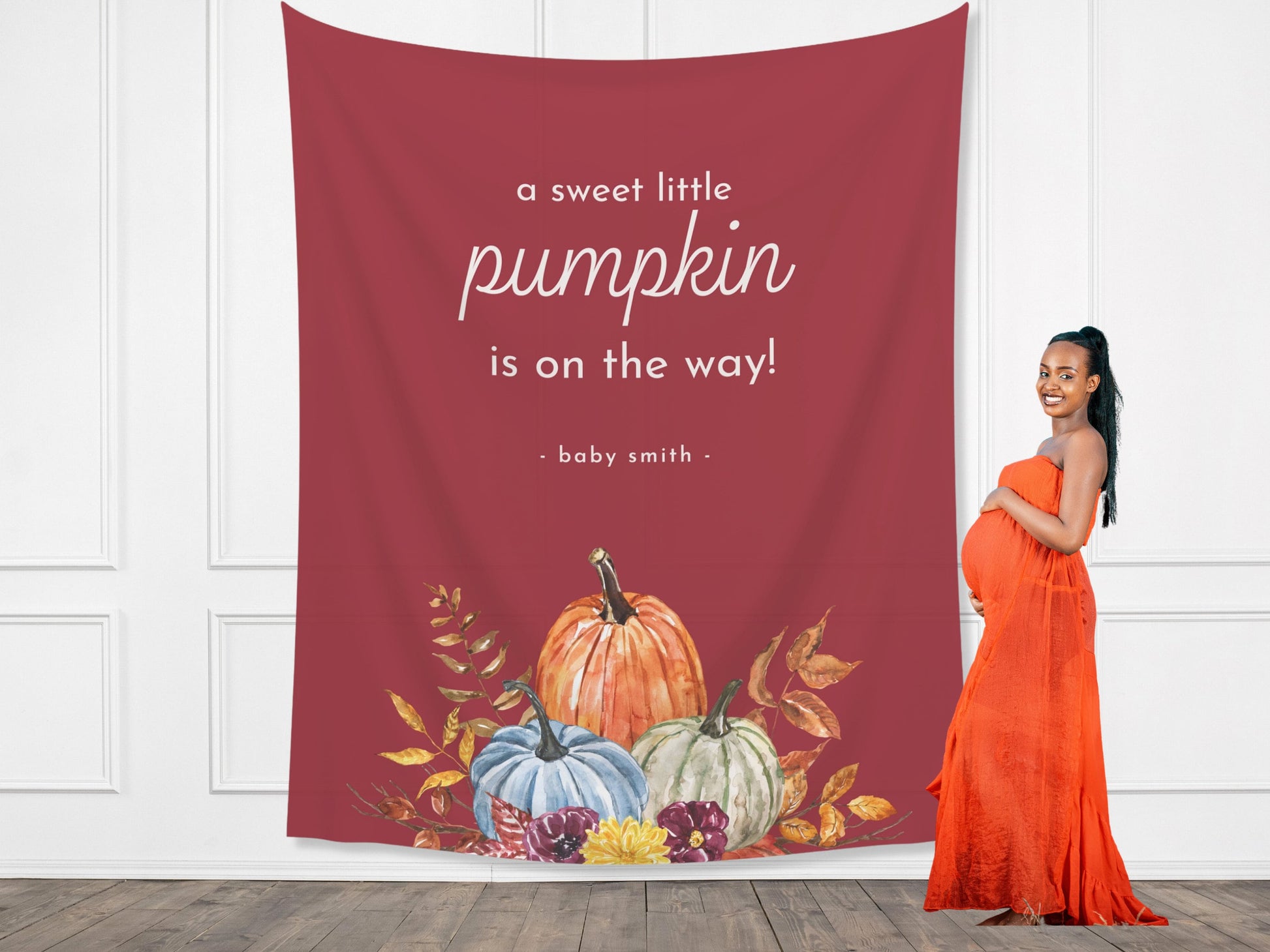 Our little Pumpkin Banner Fall Party - Pumpkin Patch - Oh Hey Pumpkin - Our Little Pumpkin - October Halloween Baby Shower Décor - Custom Backdrop