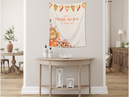 Sweet as Pie Banner Fall Party - November Thanksgiving Birthday Party - Baby Shower Décor - Custom Backdrop - Bridal Shower - Engagement Part - Pumpkin Pie