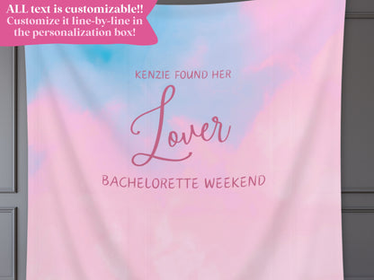 Lover Bride's Version Custom Banner | She Found Her Lover Bachelorette Party | Bride Gift | Personalized Bridal Shower Backdrop | Bride Era