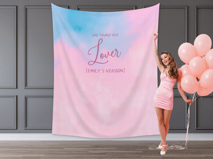 Lover Bride's Version Custom Banner | She Found Her Lover Bachelorette Party | Bride Gift | Personalized Bridal Shower Backdrop | Bride Era