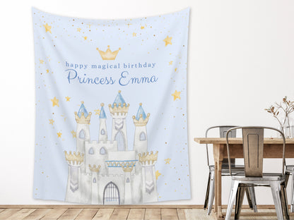 Princess Party Custom Banner | Magical Birthday Custom Backdrop | Pink Girl Birthday Party Décor | Baby Shower | Girl 1st Birthday Girl Gift